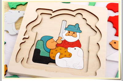 儿童益智早教 动物 交通 木制拼图 玩具 幼儿园六一儿童礼.